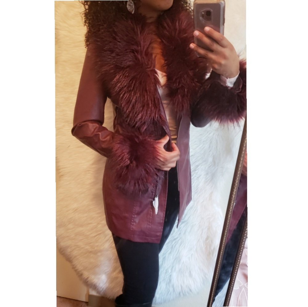 Faux Fur Collar Jacket